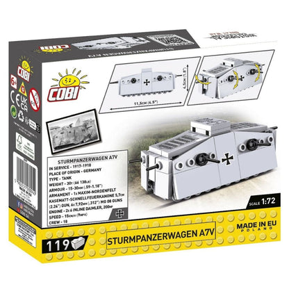 Cobi World War 2 Sturmpanzerwagen A7V (119 Piece Kit)