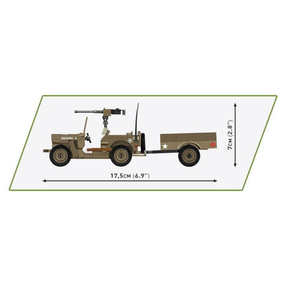Cobi World War 2 Willys MB & Trailer (200 Pcs)
