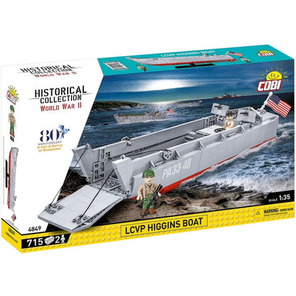 Cobi World War 2 LCVP Higgins Boat (715 Piece Kit)