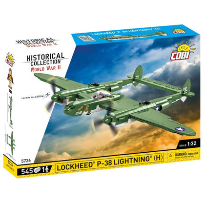 Cobi World War 2 Lockheed P 38 Lightning H (545 Piece Kit)