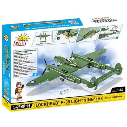Cobi World War 2 Lockheed P 38 Lightning H (545 Piece Kit)