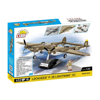 Cobi World War 2 Lockheed P 38H Lightning Construction Set (652 Pieces)