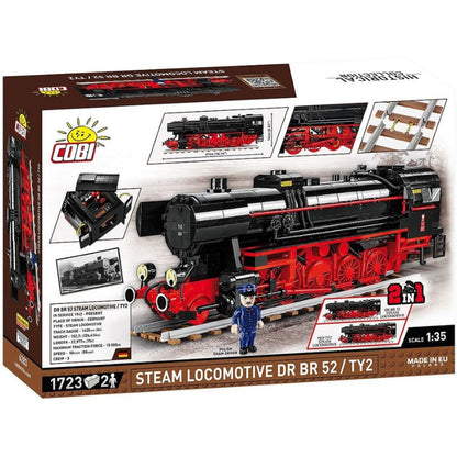 Cobi Trains DR BR 52/TY2 Steam Locomotive 1:35 Scale (1723 Piece Kit)