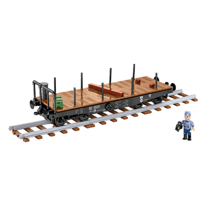 Cobi Trains Schwerer Plattwormwagen Type Ssys 1:35 Scale (424 Piece Kit)