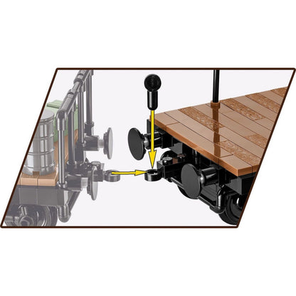 Cobi Trains Schwerer Plattwormwagen Type Ssys 1:35 Scale (424 Piece Kit)