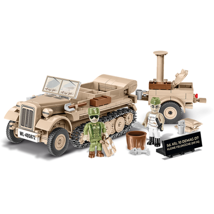 Cobi World War 2 SD. KFZ. 10 & Field Kitchen (367 Piece Kit)