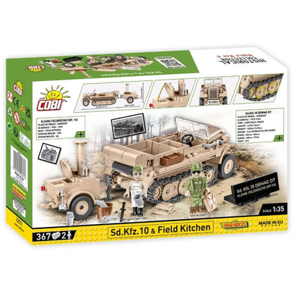 Cobi World War 2 SD. KFZ. 10 & Field Kitchen (367 Piece Kit)