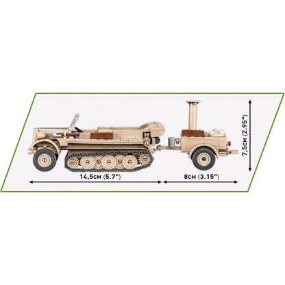 Cobi World War 2 SD. KFZ. 10 & Field Kitchen (367 Piece Kit)