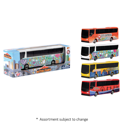 Motormax Metro Town 5.5" Fun Coach Die Cast & Plastic Vehicle (6 Count)