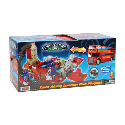 Motormax Transforming Playset Take Along London Bus Playset