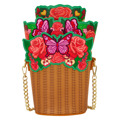 Loungefly Loungefly Flower Basket Figural Crossbody Bag