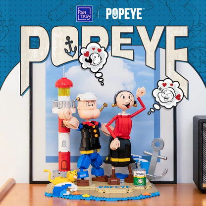 Pantasy Popeye Popeye w/Olive Figure Set (1209 Piece Kit)