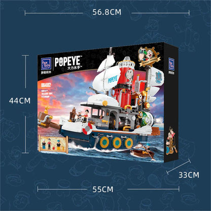Pantasy Popeye Popeye's Adventure Ship (1845 Piece Kit)