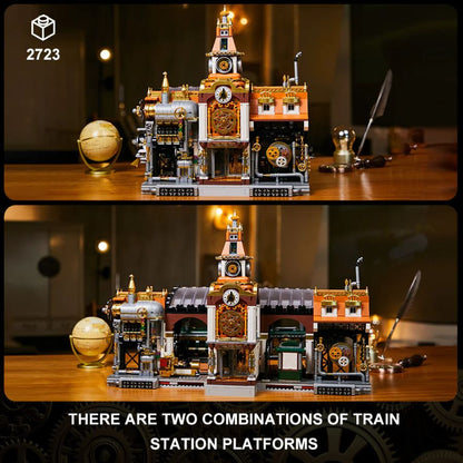 Pantasy Steampunk Series Train Station (2788 Piece Kit)