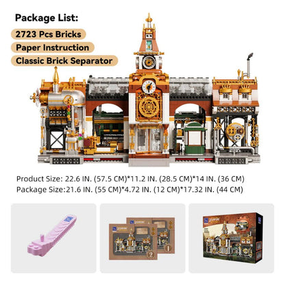 Pantasy Steampunk Series Train Station (2788 Piece Kit)