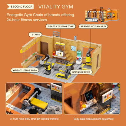 Pantasy Retro Series Bakery Construction Set (2663 Piece Kit)