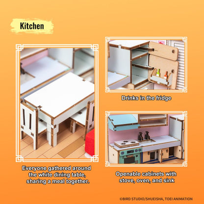 Puremind Dragon Ball Z Kami House Wood Construction Set with Acrylic Figures (318 Pieces)