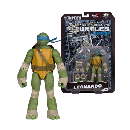 McFarlane Toys Teenage Mutant Ninja Turtles Leonardo Page Punchers 5" Figure with Comic