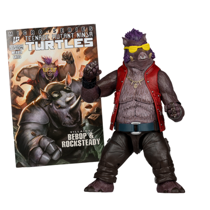 McFarlane Toys Teenage Mutant Ninja Turtles Bebop Page Punchers 5" Figure with Comic