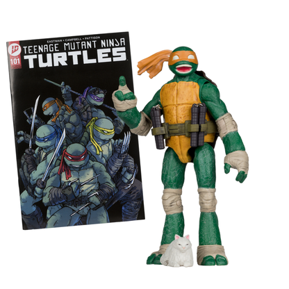 McFarlane Toys Teenage Mutant Ninja Turtles Michelangelo Page Punchers 5" Figure with Comic