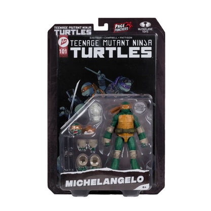 McFarlane Toys Teenage Mutant Ninja Turtles Michelangelo Page Punchers 5" Figure with Comic
