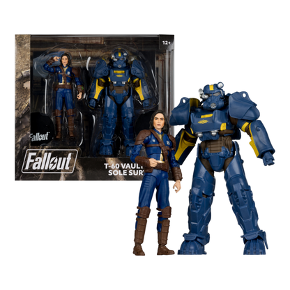 McFarlane Toys Fallout 4 T  60 Vault Tec & Sole Survivor 7" Action Figure 2 Pack