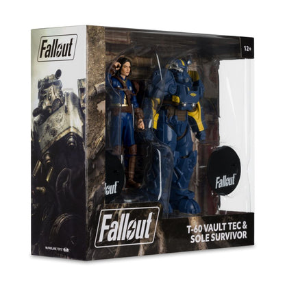 McFarlane Toys Fallout 4 T  60 Vault Tec & Sole Survivor 7" Action Figure 2 Pack