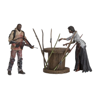 McFarlane Toys The Walking Dead 7" Morgan with Impaled Walker & Spike Trap Action Figure Set