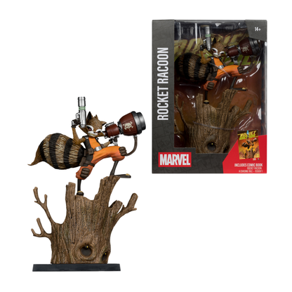 McFarlane Toys Marvel Comics Rocket Raccoon with Comic (Chasing Tale #1) 1:6 Scale Figure