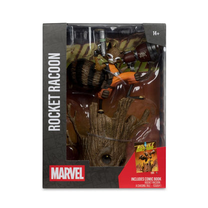 McFarlane Toys Marvel Comics Rocket Raccoon with Comic (Chasing Tale #1) 1:6 Scale Figure