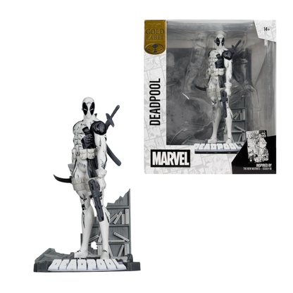 McFarlane Toys Marvel Comics Deadpool (The New Mutants #98) Gold Label 1:10 Scale Figure