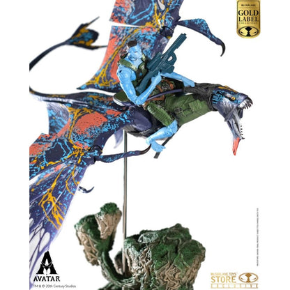 McFarlane Toys Avatar: The Way of Water Quaritch & Banshee Gold Label Figure (SDCC)