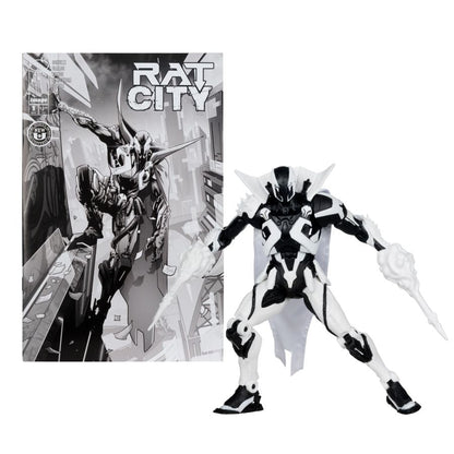 McFarlane Toys Spawn The Deviant (Rat City) Black & White Spawn Rat City #1 Uncolored 7" Figure with Comic