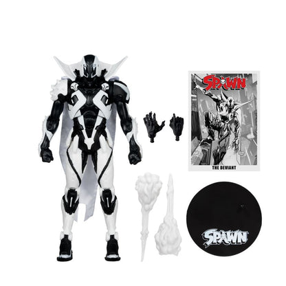 McFarlane Toys Spawn The Deviant (Rat City) Black & White Spawn Rat City #1 Uncolored 7" Figure with Comic