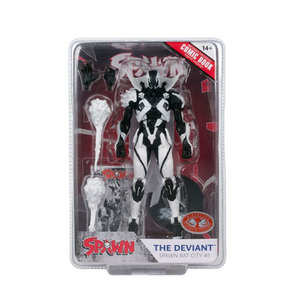 McFarlane Toys Spawn The Deviant (Rat City) Black & White Spawn Rat City #1 Uncolored 7" Figure with Comic