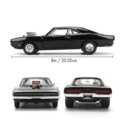 Jada Toys Fast & Furious 1970 Dodge Charger Black 1:24 Scale Hollywood Ride