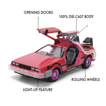 Jada Toys Pink Slips Delorean (Pink) 1:24 Scale Diecast Vehicle
