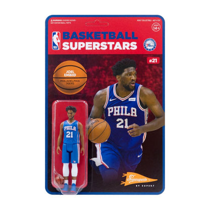 Super7 NBA Joel Embiid Philadelphia 76ers Supersports ReAction 3.75" Action Figure