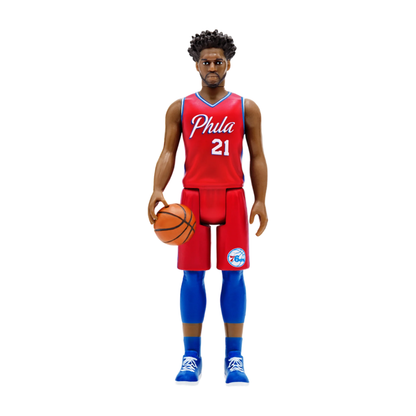 Super7 NBA Joel Embiid Philadelphia 76ers Red Stat Supersports ReAction 3.75" Action Figure