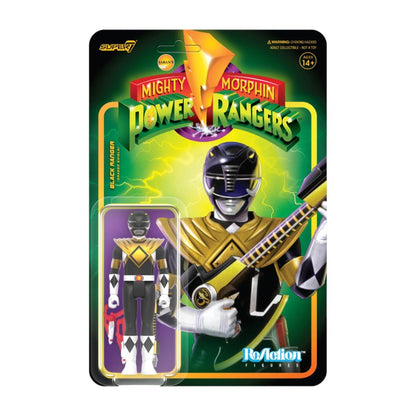 Super7 Power Rangers Black Ranger with Dragon Shield ReAction 3.75" Action Figure