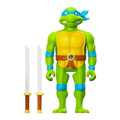 Super7 Teenage Mutant Ninja Turtles (TV'87) Leonardo Toon Reaction 3.75" Figure