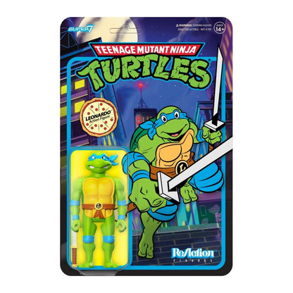 Super7 Teenage Mutant Ninja Turtles (TV'87) Leonardo Toon Reaction 3.75" Figure