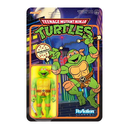 Super7 Teenage Mutant Ninja Turtles (TV'87) Michelangelo Toon Reaction 3.75" Figure