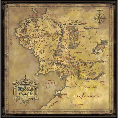 Noble Collection The Lord of the Rings Map of Middle Earth 1000pc Puzzle
