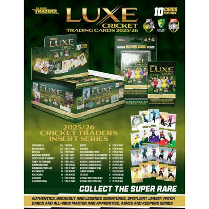 TLA Merchandise Cricket 2025/26 Luxe Hobby Trading Cards (Display of 30)