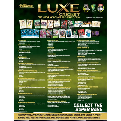 TLA Merchandise Cricket 2025/26 Luxe Hobby Trading Cards (Display of 30)