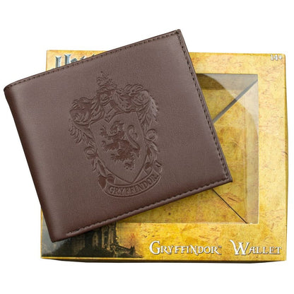 Ikon Collectables Harry Potter Gryffindor Logo Embossed Brown Wallet
