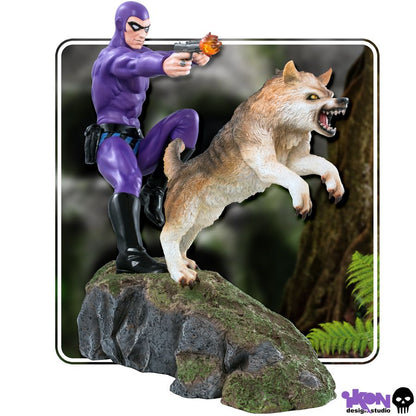 Ikon Design Studio The Phantom Phantom and Devil Purple Suit Statue