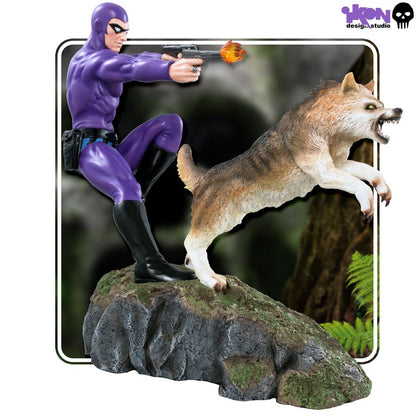 Ikon Design Studio The Phantom Phantom and Devil Purple Suit Statue