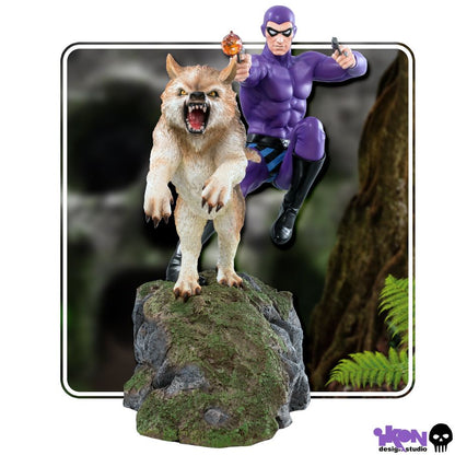 Ikon Design Studio The Phantom Phantom and Devil Purple Suit Statue